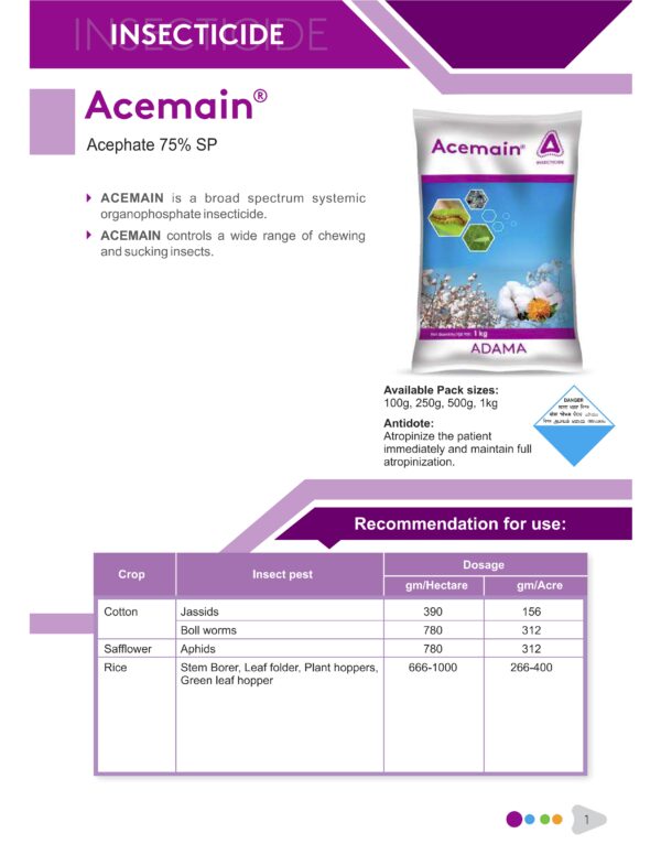 Adama Acemain (Acephate 75 % SP)